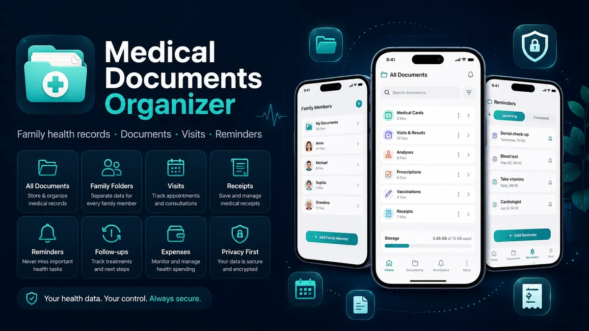 Medical Documents Organizer mockup
