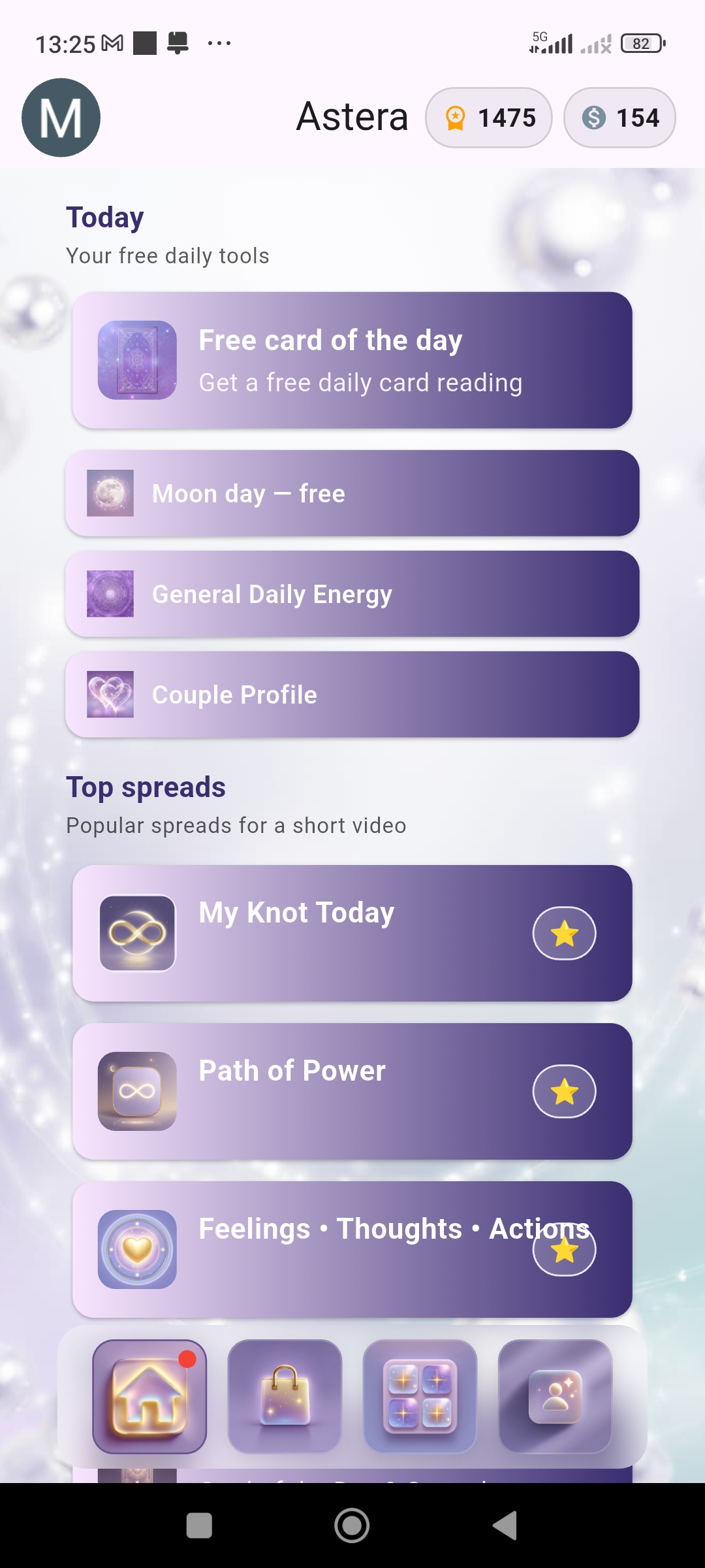 Astera daily tools on home screen