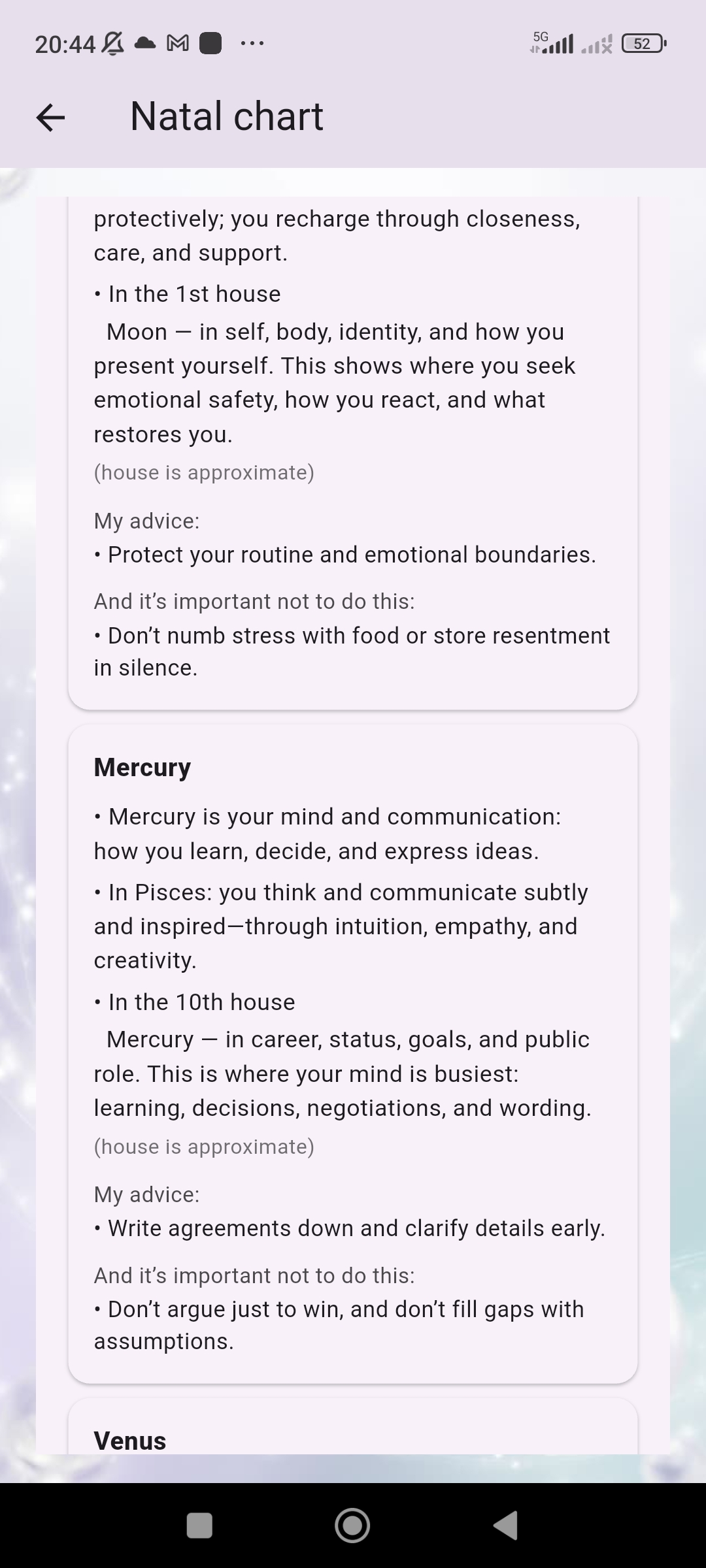 Astera more natal chart planets interpretation