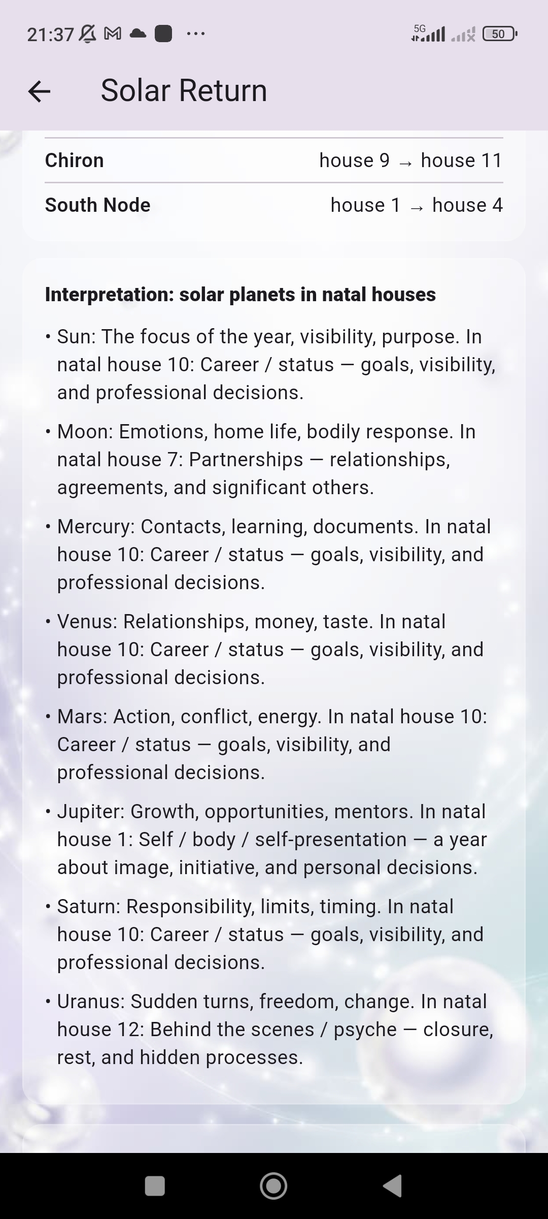 Astera more solar premium aspect interpretations