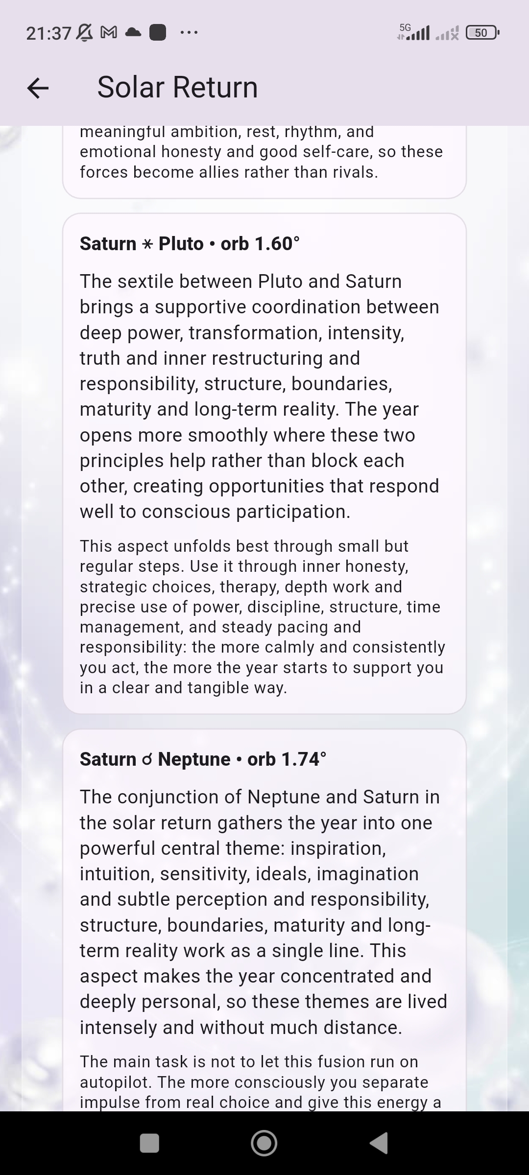 Astera solar premium aspect interpretations