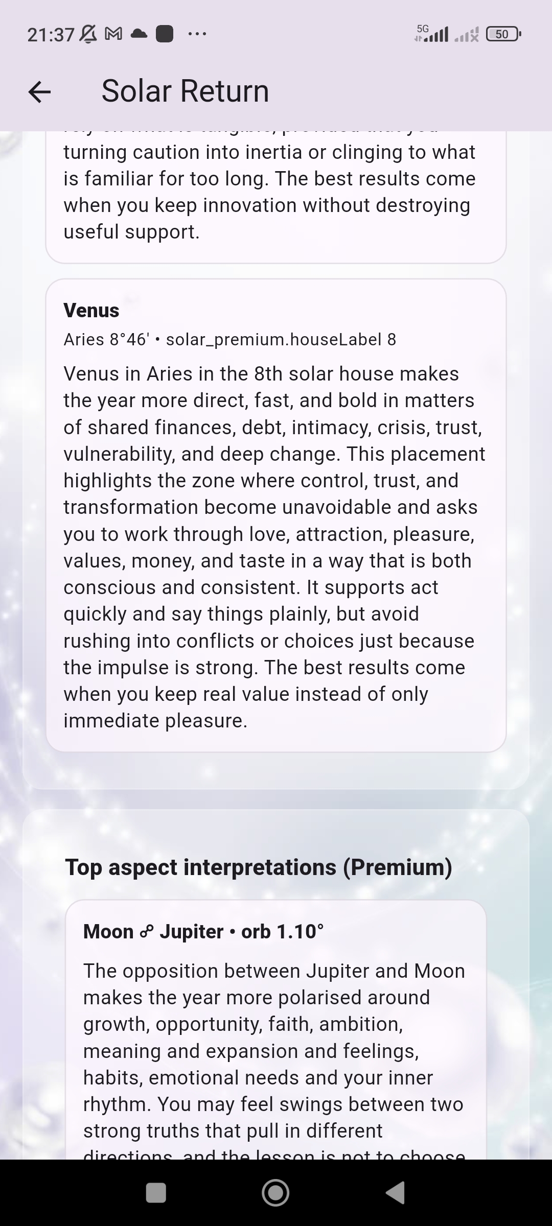 Astera more solar premium planet interpretations