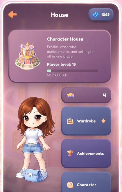 Collect Cute Items screen